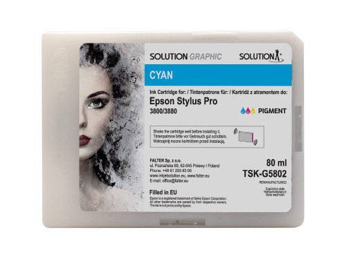 Go to product Solution Graphic ink for Epson 3800/3880 (80 ml) CYAN