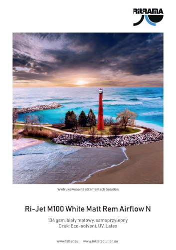 Go to product Monomeric vinyl film Ritrama Matt White Removable glue Airflow (100 μm)