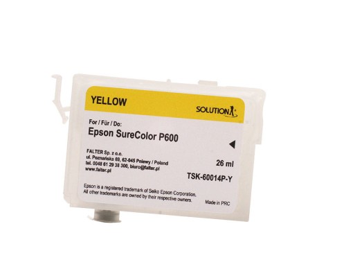 Przejdź do produktu Kartridż wielokrotnego użytku do Epson Stylus Photo SC-P600 yellow (26ml)